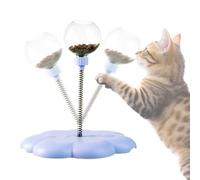 Genérico Cat Turntable Toy with Detachable Leaking Ball, Interactive Play Spring Rod, Funny Food Leak Balls and Pet Treat Balls, Perfect for Indoor Cats Entertainment