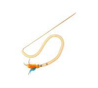 Genérico Cat Wand | Squeaky Stick with Feathers - Snake Shape Mesh Cat Interactive Toys,for Indoor Kittens, Boredom, Exercise, Entertainment, Hunting