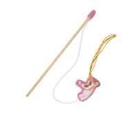 Genérico Cat Wand Teaser Stick-Durable Flexible Fiber Pole 18 Inches,Stimulates Natural Hunting Instincts,Enhances Kitten Agility Training,Relieves Indoor Pet Boredom,Interactive String Toy| for Cats