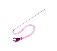 Genérico Cat Wand Toy - 38cm PVC | Mesh Tube Feathers Teaser | Interactive Snake Toy | Squeaky Cat Teaser Stick | Grip Soft Mesh Tube Feathers Toys For Kitten Indoor Exercise Play Training Use