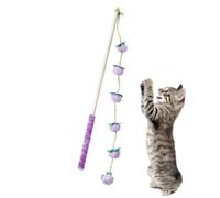Genérico Cat Wand Toy - Cat featherr Teaser Set,Interactive Toys | with Anti-Slip Handle 15.7 Inch Wooden Fruit-Shaped For Home Park Garden Outdoor, Playing Exercising Teeth