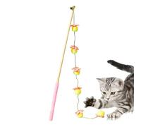 Genérico Cat Wand Toy - Cotton Rope 40cm | Interactive Self Play Fruit Design Stick, Cat Stick Toy | For Indoor Kitten Play Bird Fish Mouse Boredom Relief Exercise Training Toys