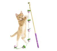 Genérico Cat Wand Toy - Cotton Rope 40cm | Interactive Self Play Fruit Design Stick, Cat Stick Toy | For Indoor Kitten Play Bird Fish Mouse Boredom Relief Exercise Training Toys