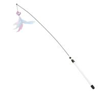 Genérico Cat Wand Toy, Interactive Cat String Feather Stick, 31.5x0.59in Teasing Stick with Bell Sound, Fun Pet Supplies for Indoor Kitten, Engaging Exercise, Play