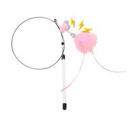 Genérico Cat Wand Toy, Interactive Cat String Feather Stick, 31.5x0.59in Teasing Stick with Bell Sound, Fun Pet Supplies for Indoor Kitten, Engaging Exercise, Play