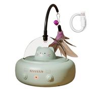 Genérico Cat Wand Toy, Motion Sensor Feather Wand, Automatic Rotating Toy, Interactive Pet Accessory for Mental Stimulation, Boredom Relief, Hunting Instinct, Playtime Use 4.13x4.13x7.48in
