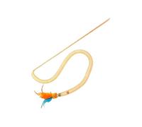 Genérico Cat Wand Toy - Squeaky Teaser Stick with Feathers | Snake Shape Mesh Interactive Cat Toy Suitable For Kitten Indoor Play, Boredom, Exercise, Entertainment