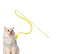 Genérico Cat Wand Toy - Squeaky Teaser Stick with Feathers | Snake Shape Mesh Interactive Cat Toy Suitable For Kitten Indoor Play, Boredom, Exercise, Entertainment