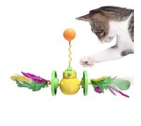 Genérico Cat Wand Toys, Cute Chick Shape Teaser Wand, 9.25x5.51x2.56Inches, Tilting Doll, Enrichment Pet Toy, Interactive Ball for Hunting Simulation, Engaging Kitten Playtime, Fun Activity