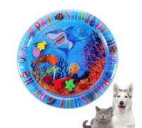 Genérico Cat Water Bed, Cool Dog Pad, 25.59x25.59x3.15 Inches Sensory Cooling Waterbed, Soothing, Exercise Activity Mat for Indoor, Home, Travel, Outdoor Balcony, Dogs and Cats
