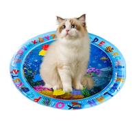 Genérico Cat Water Bed, Cooling Pet Pad, Soft Water-Filled Mat, Sensory Comfort Design, Blue, Indoor Outdoor Use for Dogs Cats Home Travel Balcony Exercise Activity and More