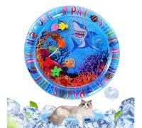 Genérico Cat Water Bed Play Mat, Cooling Waterbed Pad, 25.59x25.59x3.15 Inches Leakproof Sturdy Material & Soft Comfortable, Sensory Enrichment Toy for Home Travel Indoor Outdoor