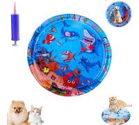 Genérico Cat Water Bed Play Mat, Thickened Anti-Scratch Water Mat for Cat, Cooling Ma with Inflator,Thickened Cooling Ma with Inflator,Indoor & Outdoor Summer Fun (Big-B)