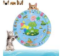 Genérico Cat Water Bed Play Mat, Water Sensory Play Mat for Cats, 25 In/40 in Pet Sleeping Mats for Summer, Cooling Pet Aquatic Sensory Sleeping Bed with Air Pump, Indoor and Outdoor (26in A)