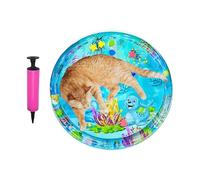Genérico Cat Water Mat - Cat Water Sensory Play Mat | Sensory Waters Play mats | Interactive Splash Pad For Cats and Kittens | Soft PVC Tummy Time For Pet Fun, Relief, and Summer Entertainment