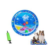 Genérico Cat Water Mat, Glow Pad for Cat Bed Play Cooling Mat with Fish, Ocean Breeze Splashland For Cats .for Indoor & Outdoor Summer Fun. 24in (Round Jellyfish)