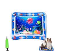 Genérico Cat Water Mat, Glow Pad for Cat Bed Play Cooling Mat with Fish, Ocean Breeze Splashland For Cats .for Indoor & Outdoor Summer Fun. 24in (Square Jellyfish)