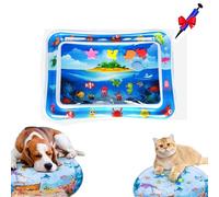 Genérico Cat Water Mat with Fish, 2025 Cat Waterbed Toy with Fish, Cats Water Sensory Play Mat, Anti-Scratch Design, Pet Cooling Waters Bed for Cats, Dogs (Rectangular*A)