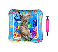 Genérico Cat Water Play Mat, Indoor Chill Pad, PVC Foldable Sensory Play, Washable Waterproof Design, Interactive Pet Entertainment, Perfect for Indoor, Summer, 21.26x21.26 Inches