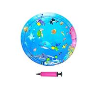 Genérico Cat Water Play Mat, Pet Water Sensory Mat, Inflatable Kids Cooling Pad with Air Pump For Sofa Floor Courtyard Balcony Hot Weather, PVC Material, 39.37 Inches Round, Blue, 1 Set