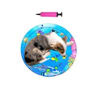 Genérico Cat Water Play Mat, Sensory Inflatable Pad to Kittens and Puppies, 39,37 pulgadas Interactive Toy with Air Pump for Pets, Sofa, Floor, Courtyard, Balcony, Hot Weather Use
