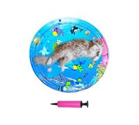 Genérico Cat Water Sensory Play Mat, Pet Inflatable Water Bed, Interactive Cooling Toy with Air Pump, 39.37 Inches, Ideal for Cats Puppies Children on Floor Sofa During Hot Weather Use