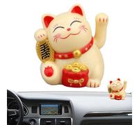 Genérico Cat Waving - Wealth Cat | Swinging Arm Çat Decoration, Chinese Ļucky Ćat Figurine for Home, Office, Front Desk, Desk Decoration, Prosperity and Good Luck Gift