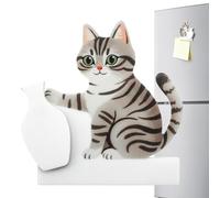 Genérico Cat Whisker Holder - Acrylic Refrigerator Magnet | Adorable Pet Whisker Keepsake Vase For Fallen Cat Whiskers, Decorative Fridge Magnet Organizer For Kitchen