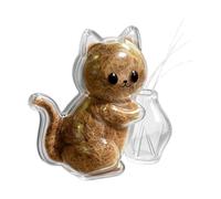 Genérico Cat Whisker Storage Box - 2-in-1 Refrigerator Magnet | Multi-Functional Cat Hair & Memory Box | Transparent Visible Pet Keepsake Container, Resin Souvenir