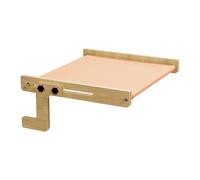 Genérico Cat Window Perch - Wooden Cat Resting Bed For Windowsill Relaxation | Solid Wood Frame with No Drilling Installation, Elevated Pet Hammock, For Home, Workplace, Living Room Use