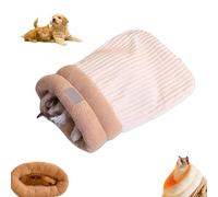 Genérico Cat Winter Sleeping Bag, Cat Sleeping Bag, 360°Wrap Comfortable Pet Snuggle Sack, Soft Plush Large Cat Sack Self Warm Cat Bed For Dog, Cat, Winter Warm Sleeping Bag, Plush Soft Pet Bed (A)