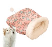 Genérico Cat Winter Sleeping Bag - Semi cerrado Calming Pet Bed Featuring Soft Plush Fabric and Cute Tail Ball Warmth Comfort Privacy for Resting Felines | Snuggle - Sack Indoor Cats Ideal Cold Weathe