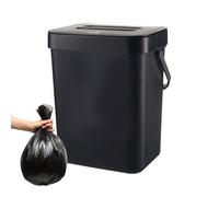 Genérico Cata de basura montada en la pared - pp 3l hangiing trrash caan con tapa y mango | Puerta del gabinete de cocina debajo del fregadero de basura de | Kitchhen bin colgante Trassh Caann