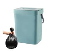 Genérico Cata de basura montada en la pared - pp 3l hangiing trrash caan con tapa y mango | Puerta del gabinete de cocina debajo del fregadero de basura de | Kitchhen bin colgante Trassh Caann