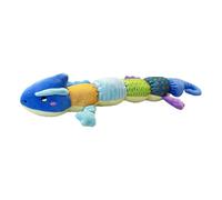 Genérico Caterpillar Chew Toy, Animal Squeaky, Lightweight Color Variety Plush Texture Cuddle Interactive Exercise Play, Pet Toy for Dogs Cats Indoor, 20.87x4.72x3.94Inches, Blue