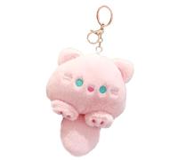 Generico Catine de Gato Llavero Llavero de Coche Accesorios de Mochila para Bolsos, Rosa, riferimento alla descrizione