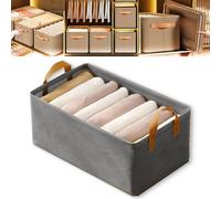Genérico Cation Multi-Functional Folding Wardrobe, Pickelect Multi-Functional Storage Boxes, 18.50 * 11.02 * 7.87in Foldable, Ultra Space Clothes Drawer Organizer Closet with Handle (Gray*1)