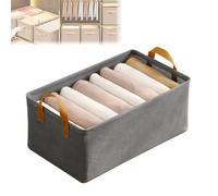 Genérico Cation Multi-Functional Folding Wardrobe, Pickelect Storage Boxes, Foldable Jeans Organizer for Closet, 18.5"x11"x7.87", Ultra Space Wardrobe Clothes Organizer with Handle (Grey)