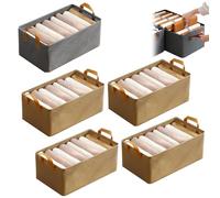 Genérico Cation Multi-Functional Folding Wardrobe, Pickelect Storage Boxes, Stackable Shelf Storage Baskets, Ultra Space Clothes Drawer Organizer Closet with Handle (5pcs-A)