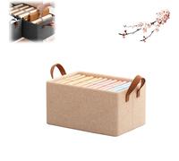 Genérico Cation Multi-Functional Folding Wardrobe, Ultra Space Clothes Drawer Organizer Closet with Cationic Steel Frame Storage Box Handle for Home Organizer (Beige,M)