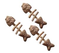 Genérico Catnip and Silvervine Chew,Durable Wooden Natural Edible Creative Fish Bone Cat Dental Chew Toy,for Cats Indoor Pets and Cleaning Calming Enrichment Fun (Insect Gall Fruit-3)
