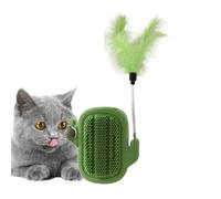 Genérico Catnip Grooming Brush, Teaser Stick Toy, Cat Corner Ball with Playful Design, Wall Groomer Brush for Kitten Pet Care Accessories, for Scratching Training Relaxation Daily Use