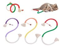 Genérico Catnip-Infused Organic Cotton Chew Rope Toys for Cats, Cat Chew Ropes with Catnip, Cat Toy Self-Entertainment Artifact to Teeth Cleaning for Indoor Kittens (A)