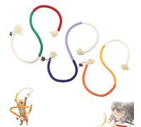 Genérico Catnip-Infused Organic Cotton Chew Rope Toys for Cats, Cotton Cat Chew Ropes Toy & for Teeth Cleaning with Catnip, for All Breeds 28 Inches String (3PCS*Mix)