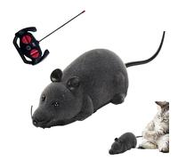 Genérico Catnip Mouse Toys For Cats - 11 Inch Remote Control Kitten Teething Toys| ABS Interactive Cat Toy - Realistic Moving Mouse with Four Way Motion Flocking Fun Design For Active Indoor Cats