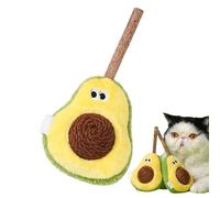 Genérico Catnip Toys, Avocado Shape Teething Cleaning Ball, 3.54x2.36x7.48 Inches Lightweight and Portable, Plush Pet Chewing Toy for Indoor & Outdoor Play, Kitten Exercise and Teething