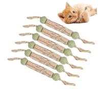 Genérico Catnip Toys, Teaser Wand Sticks, Interactive Cat Toy, Indoor Play Fun, Soft Feathers, 6 Pack, Ideal for Kittens and Adult Cats, Chewing, Hunting, Scratching, 0.79x4.72 Inches