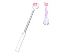 Genérico Cats Feather Toys, Wand Cat Toy, Pet Teaser Stick, Interactive Telescopic Stick, Ideal for Hunting Play, Boredom Relief, Living Room, Home, and Travel Trip, 1.97x1.57x8.43 Inches