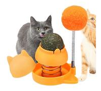 Genérico Cats Mint Wallys - Bolas de Fuga rotatables para Gatos | Comido y Saludable con bádminton para la Limpieza de Gatos, Bolas de Hoja de Gato para Mascotas, Juguetes interactivos