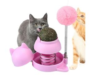 Genérico Cats Mint Wallys - Bolas de Fuga rotatables para Gatos | Comido y Saludable con bádminton para la Limpieza de Gatos, Bolas de Hoja de Gato para Mascotas, Juguetes interactivos